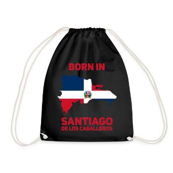 Dominican Republic - Drawstring Bag - black - Front