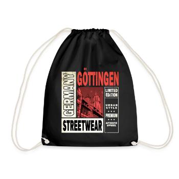 Göttingen Germany City Skyline Home Love - Drawstring Bag - black - Front
