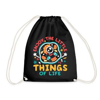 23F 0276 bk - Drawstring Bag - black - Front