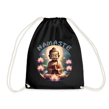 Namaste - Turnbeutel - Schwarz - Vorne