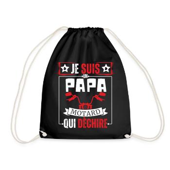 Ich bin ein Biker Dad Who T-Shirt - Turnbeutel - Schwarz - Vorne