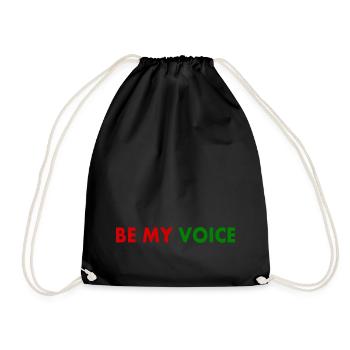 Be my voice iran - Drawstring Bag - black - Front