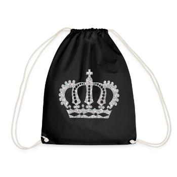 crown crown koenig king castle castle tower burg2 - Drawstring Bag - black - Front