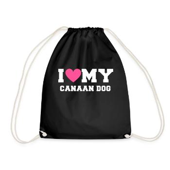 I love my Canaan Dog - Sac de sport léger - noir - Devant