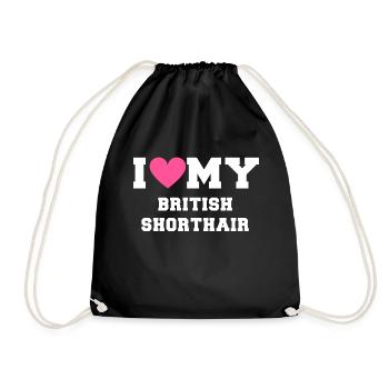I love my British Shorthair - Turnbeutel - Schwarz - Vorne