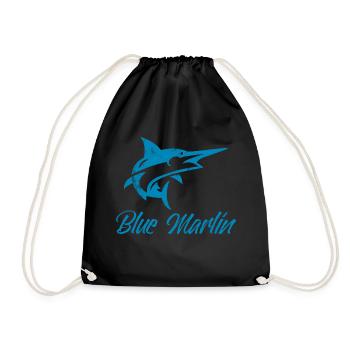 Angler - Angelsport - Blue Marlin - Geschenk - Turnbeutel - Schwarz - Vorne