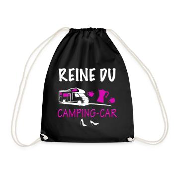 Reine Du Camping-car Cadeau Femme De voyage - Sac de sport léger - noir - Devant