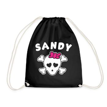 Pirate Sandy Design for Girls and Women - Drawstring Bag - black - Front