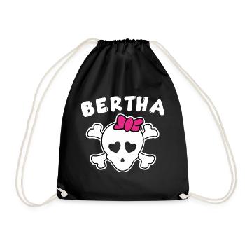 Pirate Bertha Design pour les filles et les femmes - Sac de sport léger - noir - Devant