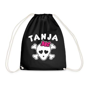 Pirate Tanja Design pour les filles et les femmes - Sac de sport léger - noir - Devant