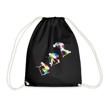 Stunt scooter - Drawstring Bag - black - Front