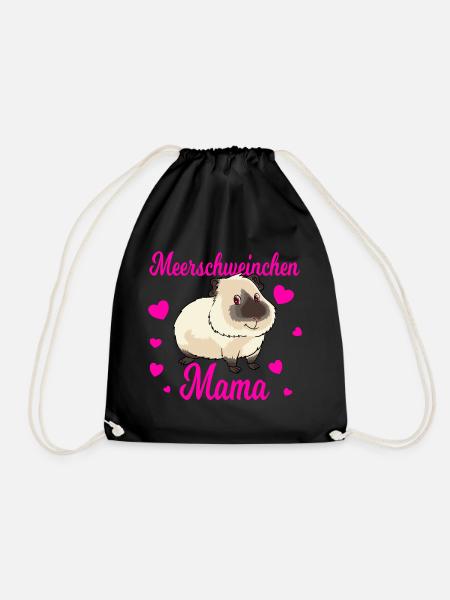 Meerschweinchen Mama für einen Meerschweinchen - Turnbeutel - Schwarz