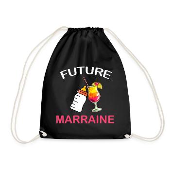 Ma Future Marraine Idée Cadeau Annonce Grosse - Sac de sport léger - noir - Devant