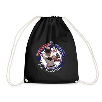 Joueur champion de baseball - Chemise d’anime - Sac de sport léger - noir - Devant