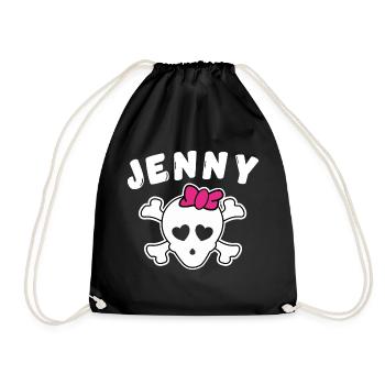 Pirate Jenny Design for Girls and Women - Drawstring Bag - black - Front