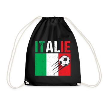 Drapeau Italie cadeau football foot italien - Sac de sport léger - noir - Devant