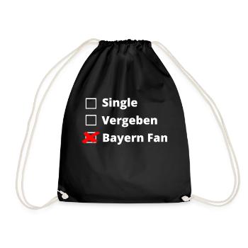 Bayern Fan statt vergeben - Turnbeutel - Schwarz - Vorne