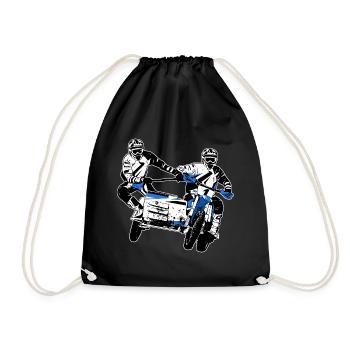 Sidecarcross - sidecar moto cross - Drawstring Bag - black - Front
