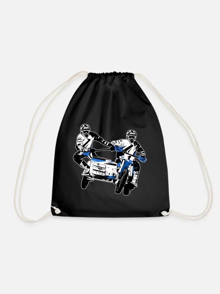 Sidecarcross - sidecar moto cross - Drawstring Bag - black