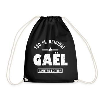 Gaël shirt personnalisé prénom gael - Sac de sport léger - noir - Devant