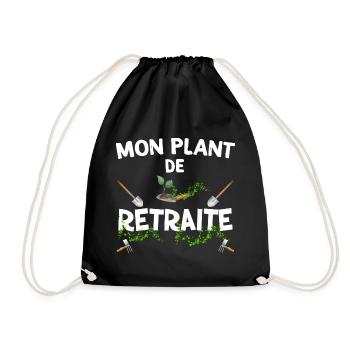 Femme Jardinière mon plants de retraite - Sac de sport léger - noir - Devant