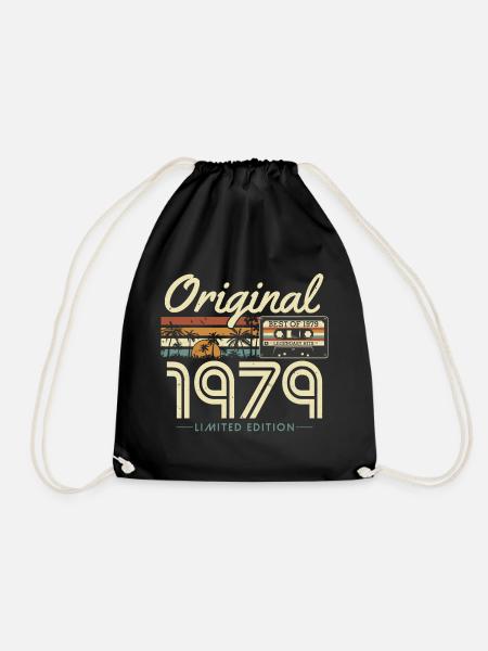 Original Jahrgang 1979 Vintage Retro Geburtstag - Turnbeutel - Schwarz
