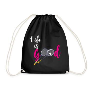 Badminton Femme Cadeau Sport - Sac de sport léger - noir - Devant