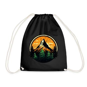 Montagne, montagne, escalade, randonnée, alpinisme, vélo - Sac de sport léger - noir - Devant