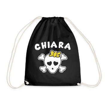 Pirate Chiara Design for Girls and Women - Drawstring Bag - black - Front