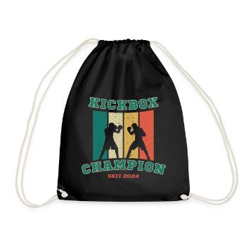 Kickboxing Champion since 2024 - Drawstring Bag - black - Front