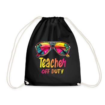 Teacher of duty - Drawstring Bag - black - Front