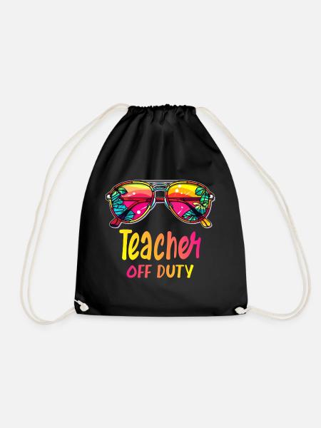 Teacher of duty - Drawstring Bag - black