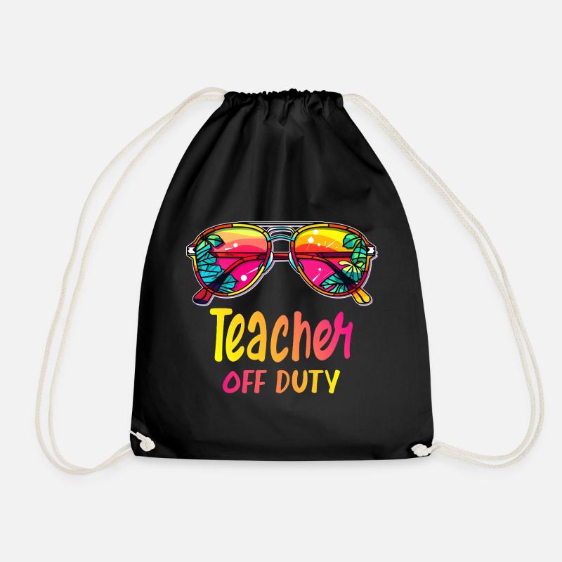 Teacher of duty - Drawstring Bag - black