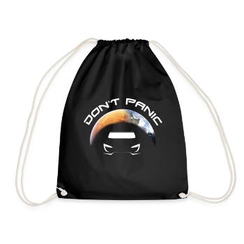 Do not Panic Space X Starman - Drawstring Bag - black - Front
