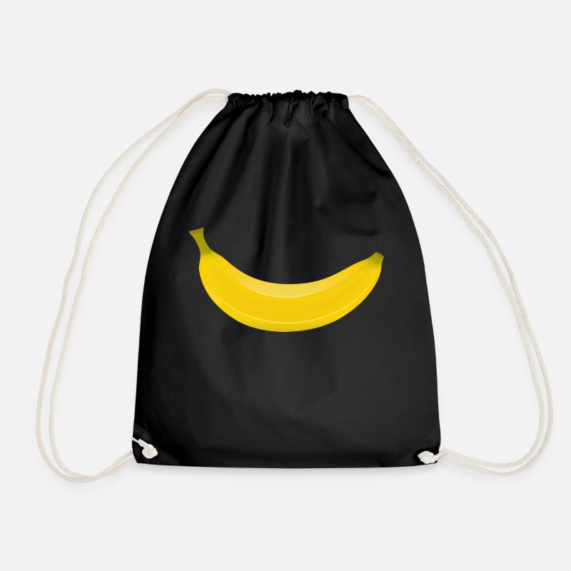 banana - Drawstring Bag - black
