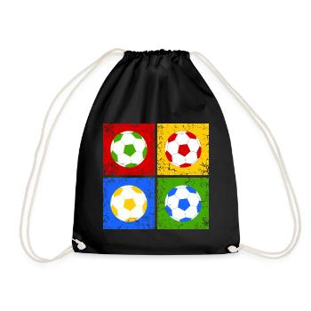 Football pop art - Drawstring Bag - black - Front