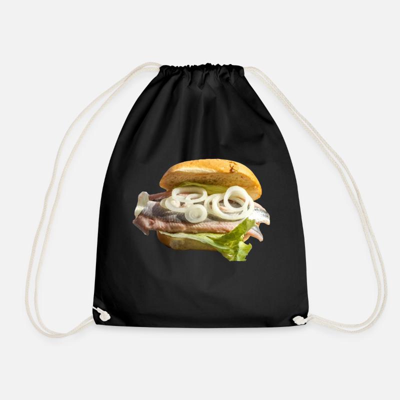 Fischbrötchen - Turnbeutel - Schwarz