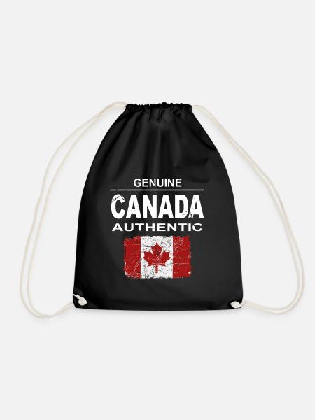 Kanada - Maple Leaf - Canada - Turnbeutel - Schwarz