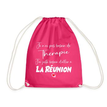 Thérapie Ile De La Réunion Cadeau Femme - Sac de sport léger - fuchsia - Devant