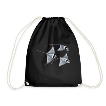 Stingray - Raie manta - Mantas Teufel Fisch - Turnbeutel - Schwarz - Vorne