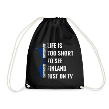 Finlande drapeau pays de vacances Suomi Helsinki - Sac de sport léger - noir - Devant