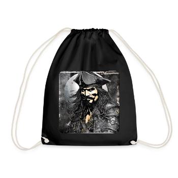 Capitaine de marin boucanier pirate sinistre - Sac de sport léger - noir - Devant