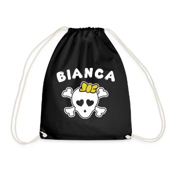 Pirate Bianca Design for Girls and Women - Drawstring Bag - black - Front