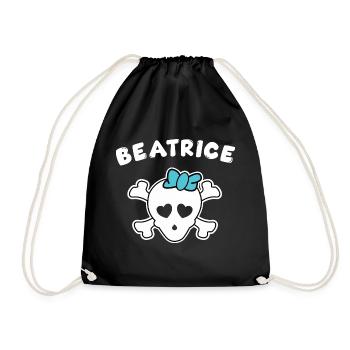 Pirate Beatrice Design pour les filles et les femmes - Sac de sport léger - noir - Devant