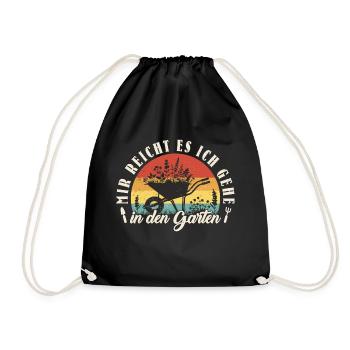 Garten Gärtner Mir Reicht Es Ich Geh In Den Garten - Turnbeutel - Schwarz - Vorne