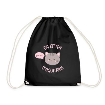 Da Kitten d'Aquitaine - Pour les bordelaises - Sac de sport léger - noir - Devant