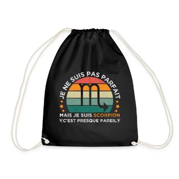 Scorpion je suis scorpion cadeau signe du zodiaque - Sac de sport léger - noir - Devant