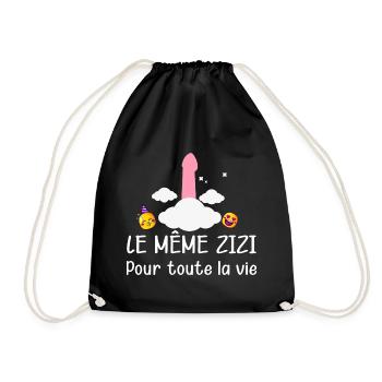 Cadeau Drole Mariage le Meme Zizi - Sac de sport léger - noir - Devant