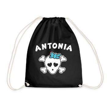 Pirate Antonia Design for Girls and Women - Drawstring Bag - black - Front