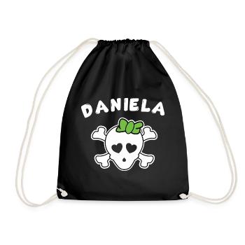 Pirate Daniela Design for Girls and Women - Drawstring Bag - black - Front